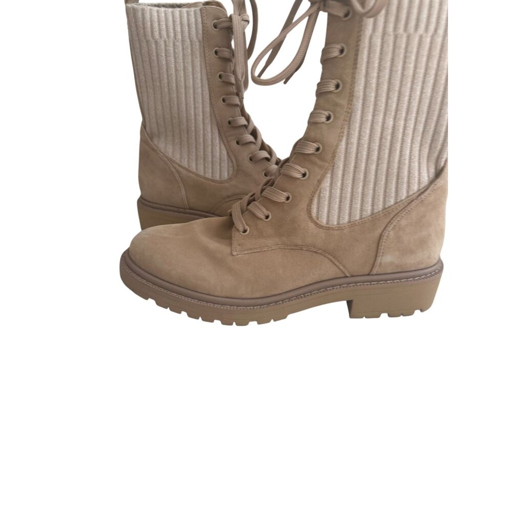 SAM EDELMAN Lydell Beige Combat Lace Up Boots Size 8.5 - Picture 7 of 8